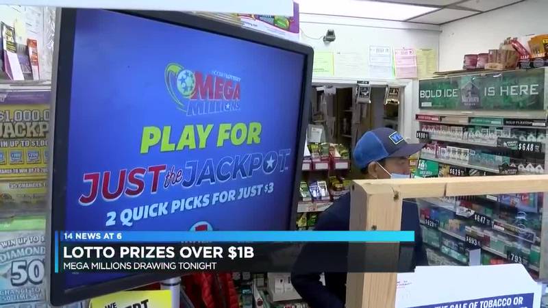 Lottery prizes are over $1B; Mega Millions drawing Tues. night