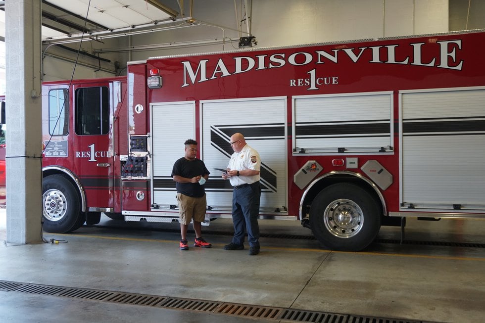 Jay Fairrow honored by Madisonville Fire Chief