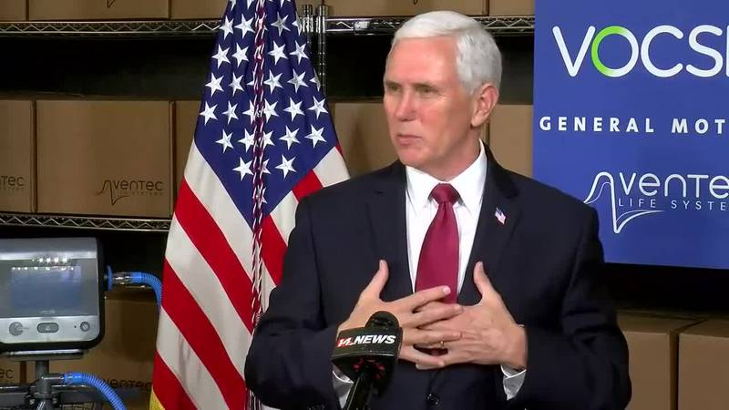 Vice President Mike Pence visits Kokomo GM plant to highlight ventilator production