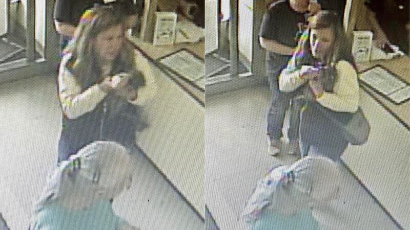 Officials released surveillance photos from Petco of the woman holding the raccoon.