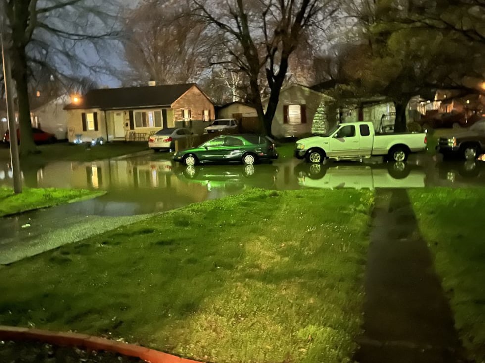 Flooding on the south east side of Evansville just off Washington Avenue and Boeke Road.