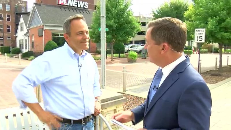 Randy Moore interviewing Ky Gov. Matt Bevin