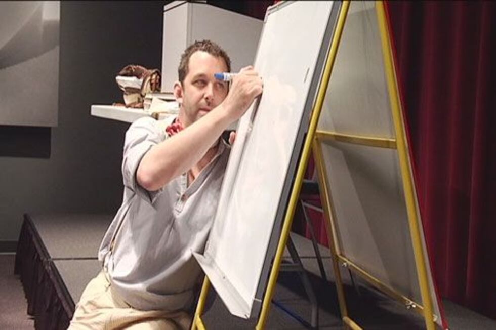 Author Chris Schweizer stopped by the Children's Museum of Evansville on Sunday.