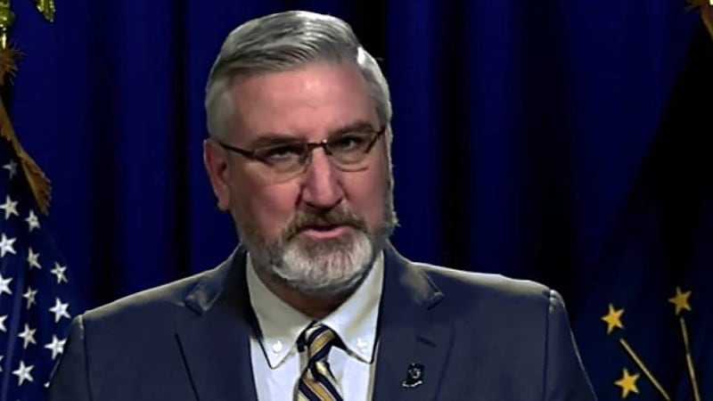 Indiana Gov. Eric Holcomb (R) pre-recorded his State of the State speech before it was...