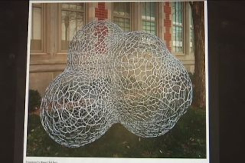 This is one of last year's sculptures