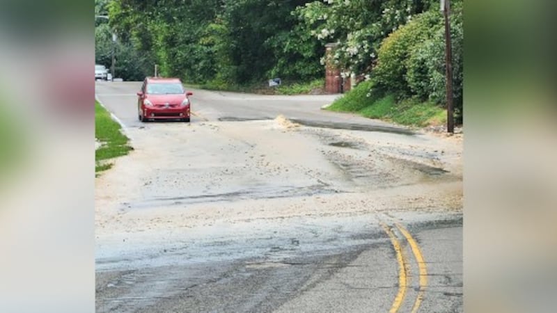 Water Main Break on Petersburg Road