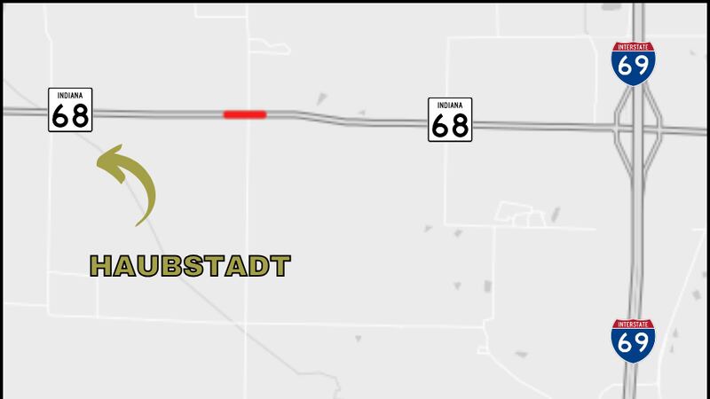 INDOT: Road closure planned for State Road 68 in Gibson County