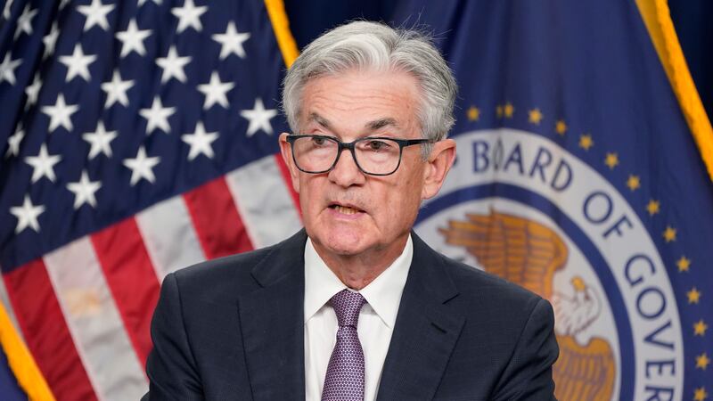 Federal Reserve Chair Jerome Powell speaks at a news conference Wednesday, Sept. 21, 2022, at...